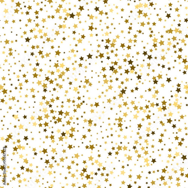 Obraz Gold star seamless pattern