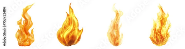 Fototapeta Four Flames of Different Shapes