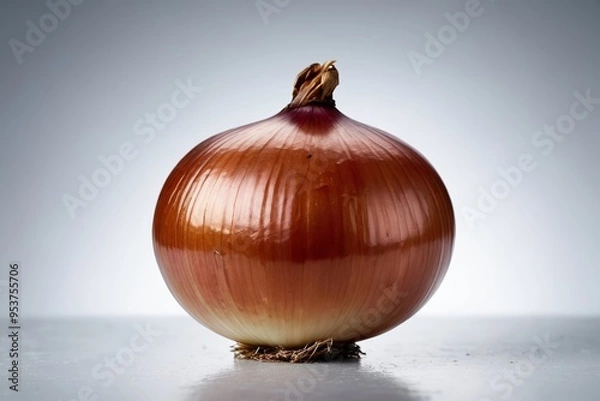 Obraz there is a large onion that is sitting on a table                          
