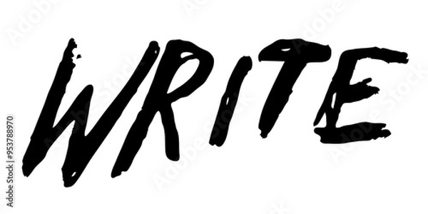 Fototapeta hand drawn word write. Sketched letters