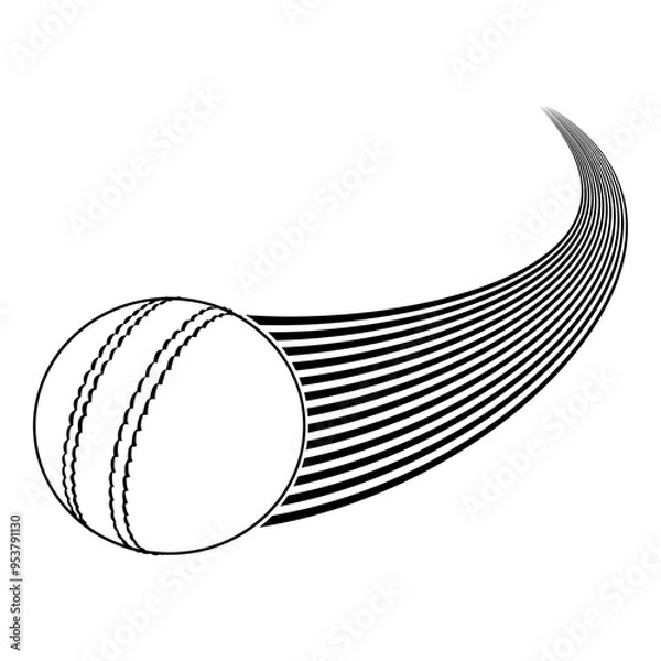 Obraz Flying Cricket Ball