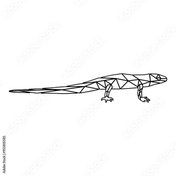 Obraz Geometric Lizard Outline