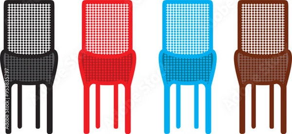Obraz Plastic chair vector . Chair vector