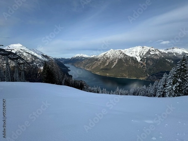 Fototapeta snow covered mountains