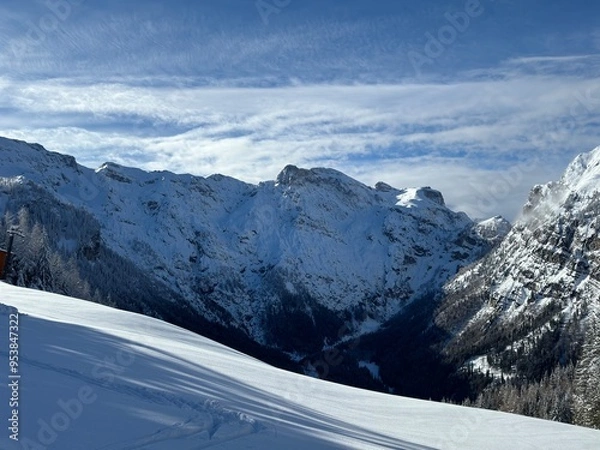 Fototapeta snow covered mountains