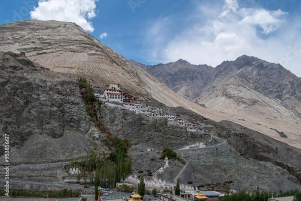 Obraz Nubra Vally in Ladakh, India the scenic view of leh ladakh with free space