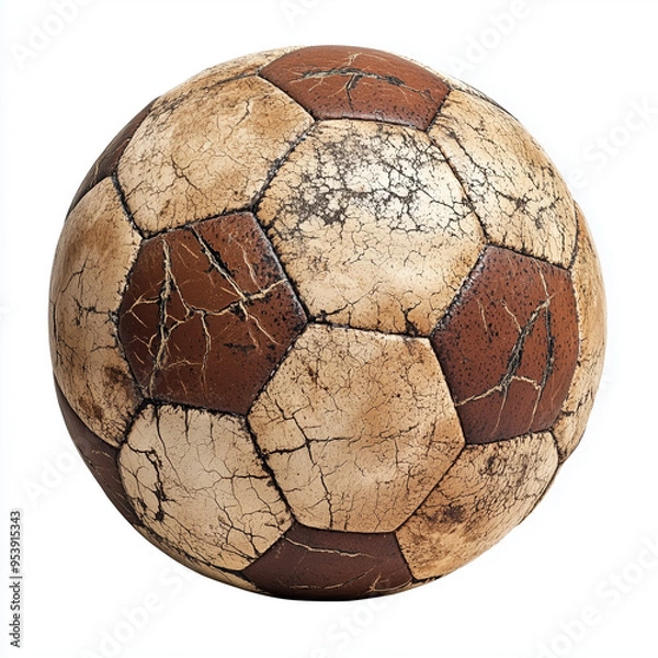 Obraz old soccer ball rusted