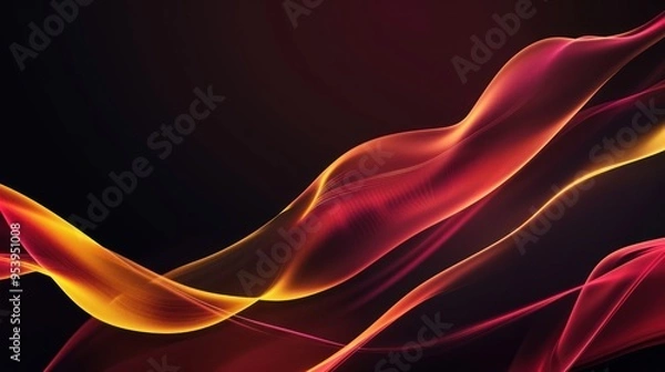 Fototapeta Abstract Red and Yellow Swirls