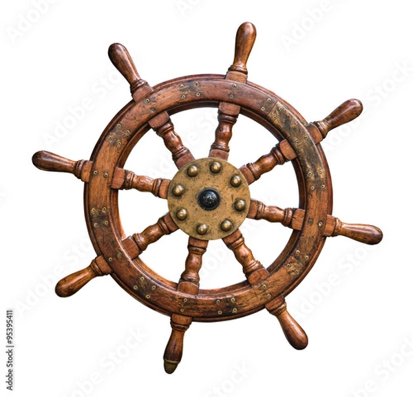 Obraz Koło na białym tle statków