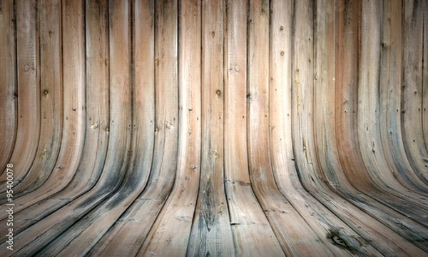 Obraz Curved wooden background