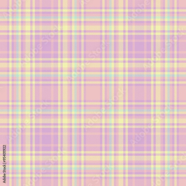 Fototapeta Custom check tartan textile, national fabric plaid background. Cute vector pattern seamless texture in light color.