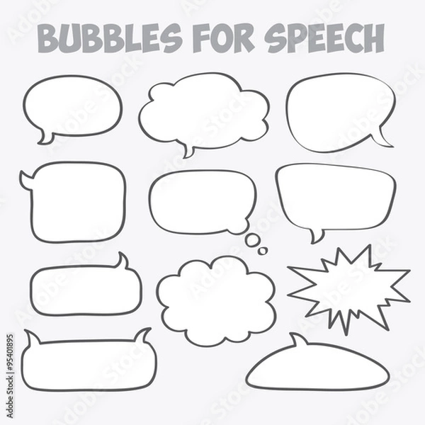 Obraz The bubble speech. Vector work.