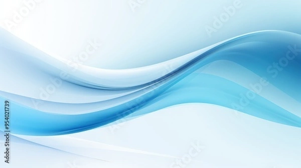 Fototapeta A serene abstract background featuring soft blue waves, ideal for digital designs and presentations.