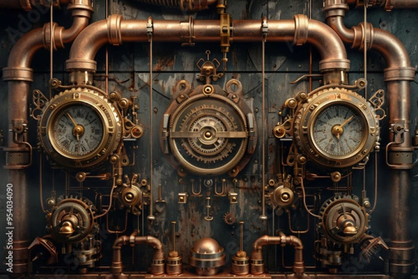 Obraz antique clock mechanism