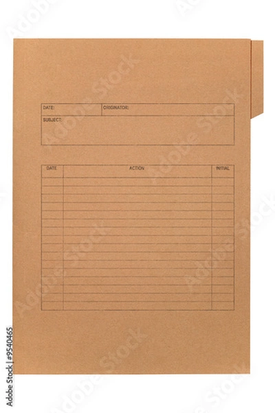 Fototapeta Manila brown file with copy space and clipping path included.