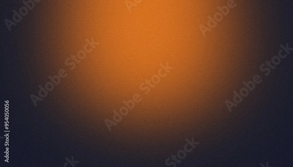 Fototapeta dark blue with orange gradient background with noise texture