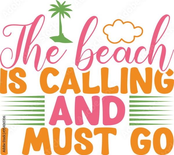 Fototapeta Beach Svg Bundle, Beach Clipart Svg Bundle, Summer Svg, Palm Tree Svg, Beach Life Svg, Tropical Svg, Cut File For Cricut, Silhouette, Png