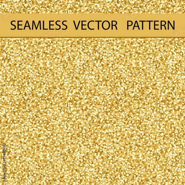 Fototapeta Seamless Glitter Pattern. Golden Gloss. Background, Texture. Vec