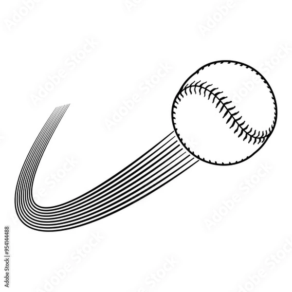 Obraz Swoosh Baseball Logo
