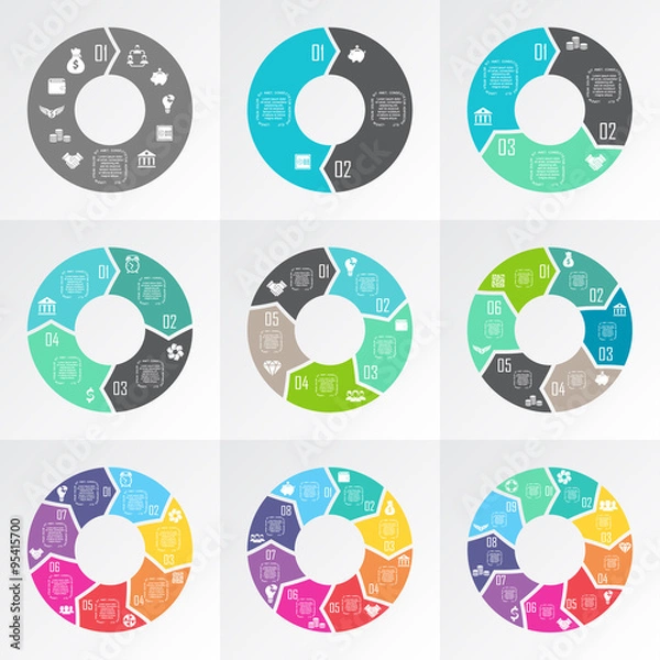 Obraz Circle arrows for infographic.