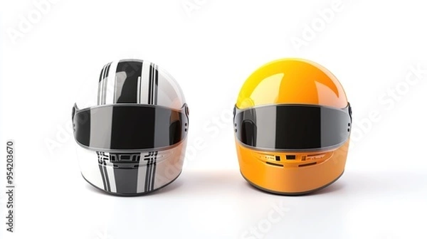 Fototapeta Two Motorcycle Helmets