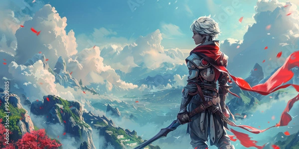 Fototapeta Game Character. Page Header or Banner