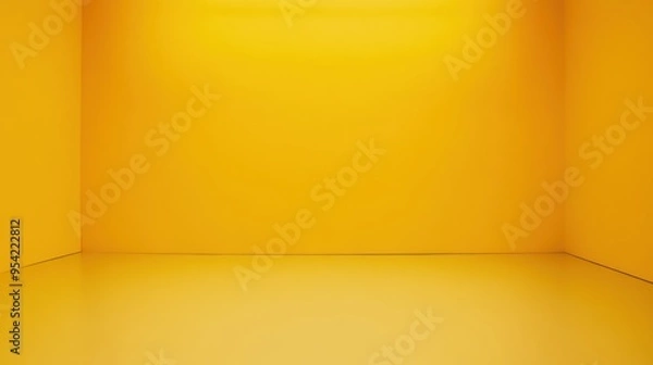 Fototapeta Solid color yellow background with space