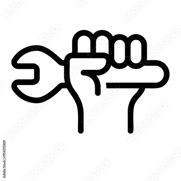 Fototapeta labor line icon