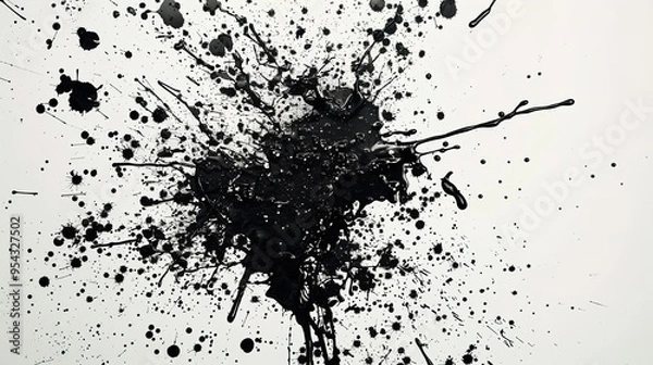 Fototapeta Ink splatter pattern wallpaper