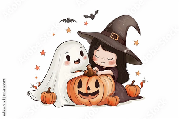 Fototapeta halloween pumpkin, ghost