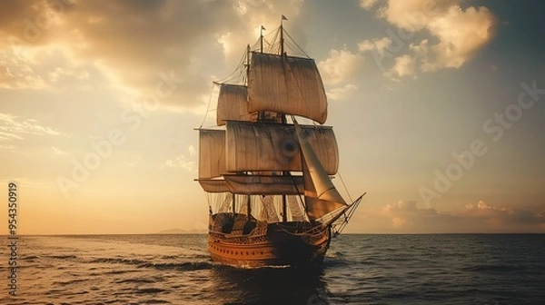 Fototapeta ship sailing wallpaper