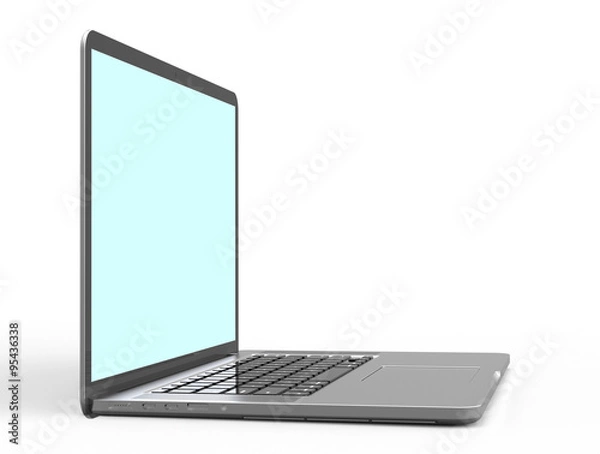 Obraz Komputer przenośny na białym tle