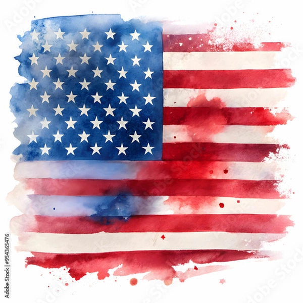 Obraz american flag design isolated