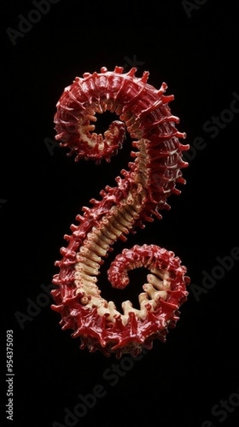 Obraz A striking image of a seahorse showcasing intricate details and vibrant colors, perfect for marine and nature-themed projects.