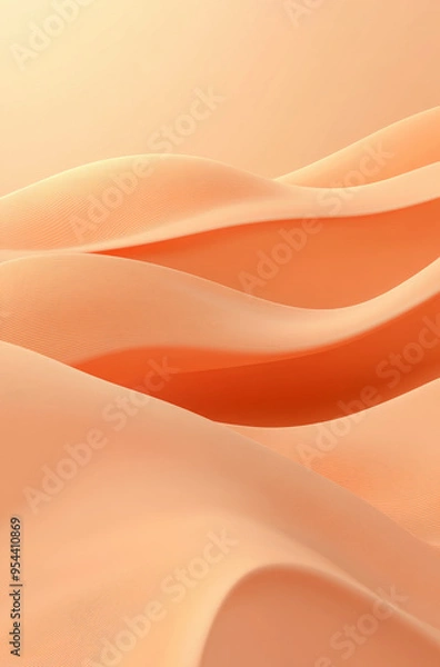 Fototapeta Pale Orange Background Featuring Abstract Style Flat Illustration for an Artistic Flair