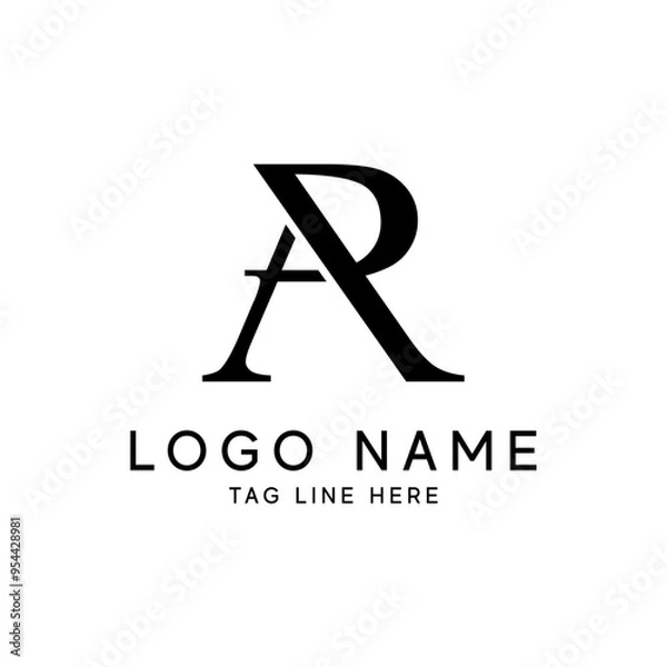 Obraz Letter AP AR monogram logo template