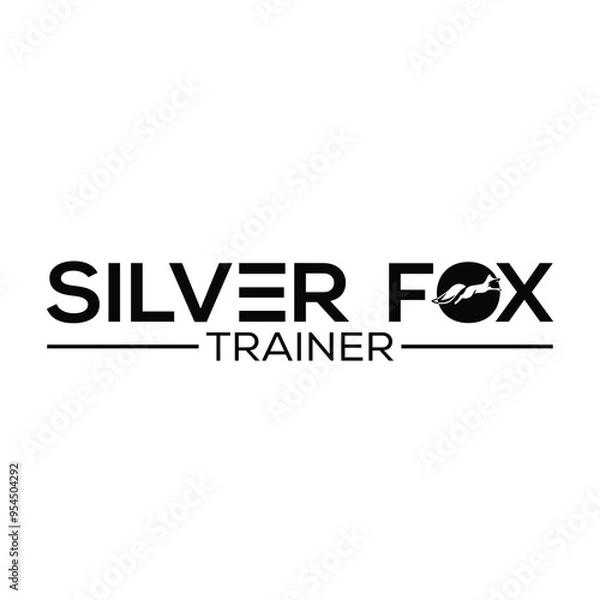 Obraz Silver Fox Trainer Logo Design , Vector Design 
