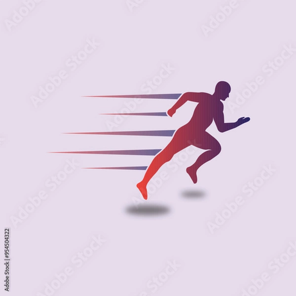 Fototapeta A Man Running logo Design , Vector Design 