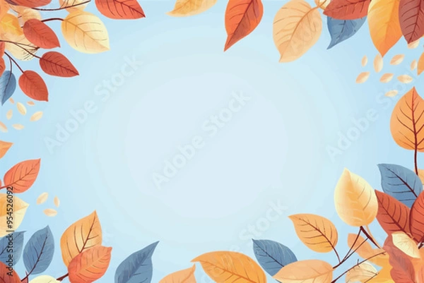Fototapeta Vector foliage pattern frame