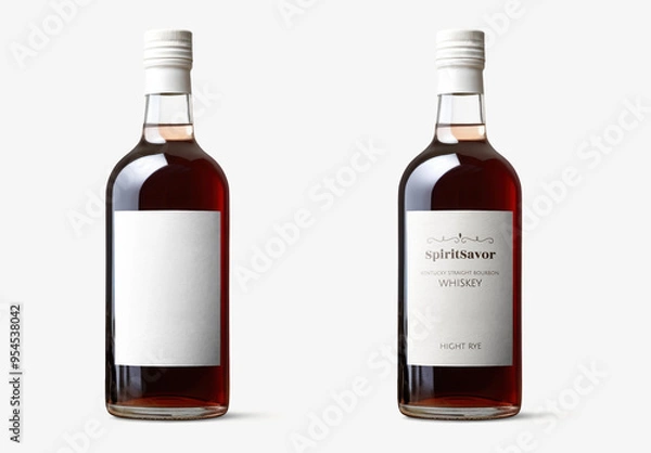 Obraz Branding Whiskey Bottle Label Mockup With Generative AI
