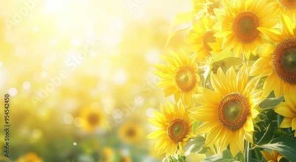 Obraz Sunflowers in a Field of Gold