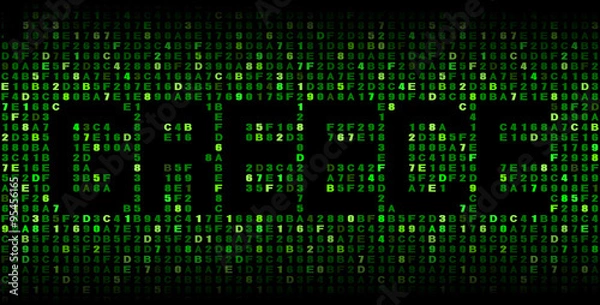 Obraz Greece text on hex code illustration