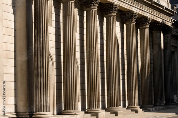 Obraz stone columns outside the bank of england