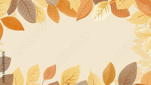 Fototapeta Vector foliage pattern frame