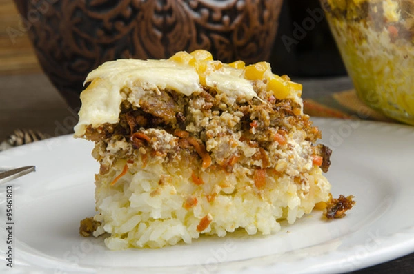 Obraz Rice casserole with corn