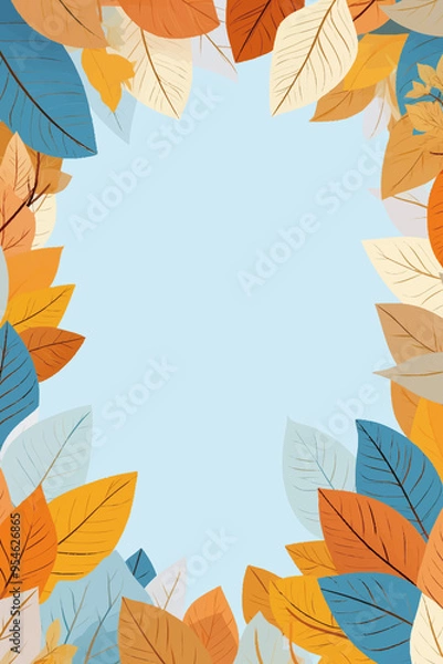Fototapeta Vector foliage pattern frame