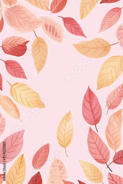 Fototapeta Vector foliage pattern frame