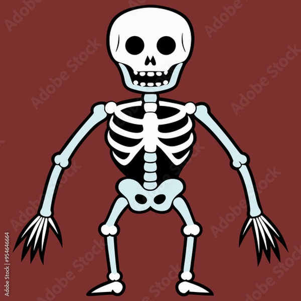 Obraz skull pirate skeleton vector illustration