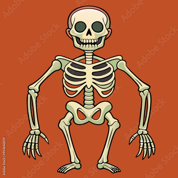 Obraz skull pirate skeleton vector illustration