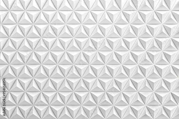 Fototapeta White 3D Geometric Triangle Pattern Background
